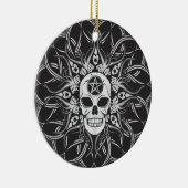 Ornement En Céramique Goth Skull (Droite)