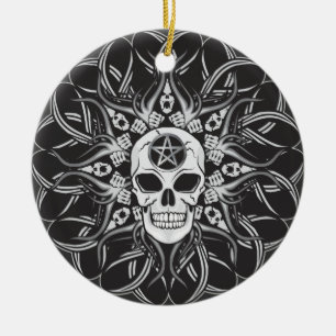 Ornement En Céramique Goth Skull