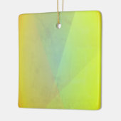 Ornement En Céramique Gradation géométrique jaune moderne (Gauche)