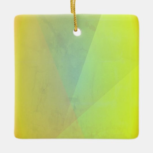 Ornement En Céramique Gradation géométrique jaune moderne (Devant)