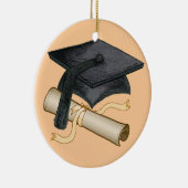 Ornement En Céramique Graduation Cap Diploma (Droite)