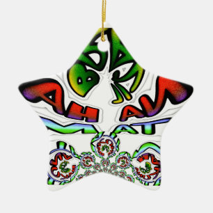 Ornement En Céramique Graffiti coloré Hakuna Matata