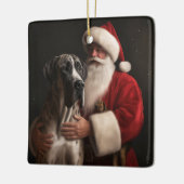 Ornement En Céramique Grand Danse Avec Noël Festif Du Père Noël (Gauche)