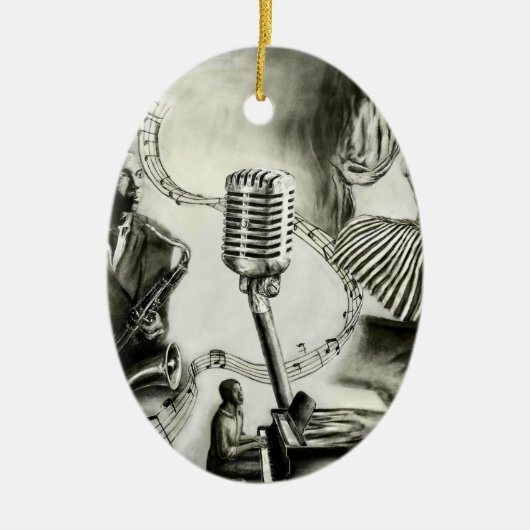 Ornement En Céramique Grand jazz (Devant)