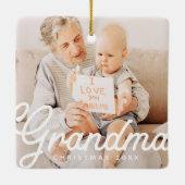 Ornement En Céramique Grand-mère chic moderne Noël (Dos)