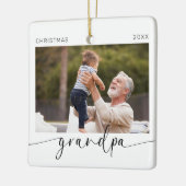 Ornement En Céramique Grand-père Keepsaké de Noël moderne (Gauche)