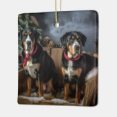 Ornement En Céramique Grand Suisse neige neige neige neige neige neige N (Gauche)