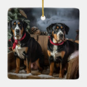 Ornement En Céramique Grand Suisse neige neige neige neige neige neige N (Dos)