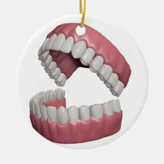 Ornement En Céramique grandes dents de sourire