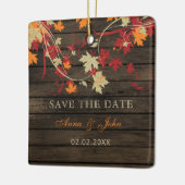 Ornement En Céramique Grange Bois Rustique Orange Automne Enregistrer La (Gauche)