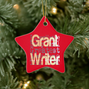 Ornement En Céramique Grant Writer Extraordinaire