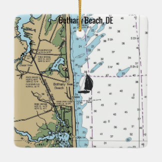 Ornement En Céramique Graphique Bethany Beach DE