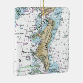 Ornement En Céramique Graphique clé Biscayne FL (Droite)