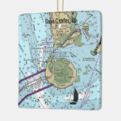 Ornement En Céramique Graphique de Cape Charles Virginia (Gauche)