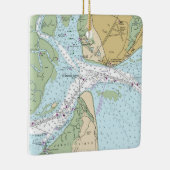 Ornement En Céramique Graphique de Jekyll Island Florida (Droite)