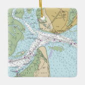 Ornement En Céramique Graphique de Jekyll Island Florida (Devant)