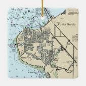 Ornement En Céramique Graphique de Punta Gorda FL (Dos)