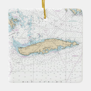 Ornement En Céramique Graphique Isla Vieques