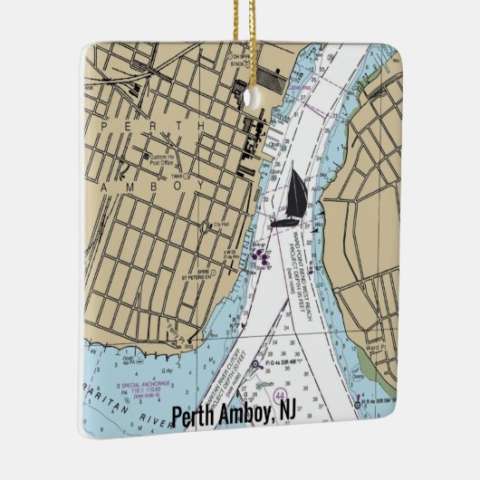 Ornement En Céramique Graphique NJ Perth Amboy (Droite)