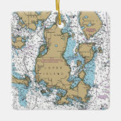 Ornement En Céramique Graphique WA de l'île de Lopez (Devant)