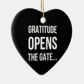 Ornement En Céramique Gratitude ouvre la citation inspirante Gate (Droite)