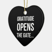 Ornement En Céramique Gratitude ouvre la citation inspirante Gate (Gauche)