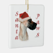 Ornement En Céramique Great Dane (fawn) Père Noël Paws (Droite)