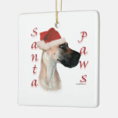 Ornement En Céramique Great Dane (fawn) Père Noël Paws (Gauche)