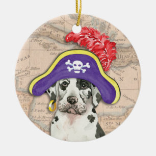 Ornement En Céramique Great Dane Pirate