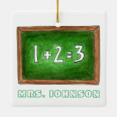 Ornement En Céramique Green Chalkboard Ardoise classe Enseignant (Dos)