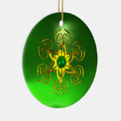 ORNEMENT EN CÉRAMIQUE GREEN TALISMAN EMERALD (Droite)