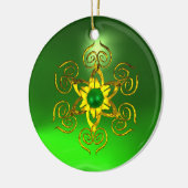 ORNEMENT EN CÉRAMIQUE GREEN TALISMAN EMERALD (Gauche)