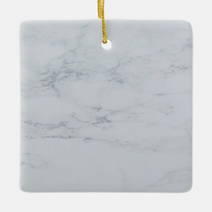 Ornement En Céramique grey  white marble Ceramic Square Ornament
