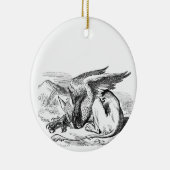 Ornement En Céramique Griffin couchant (Droite)