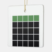 Ornement En Céramique Grille Wordle champ (Gauche)