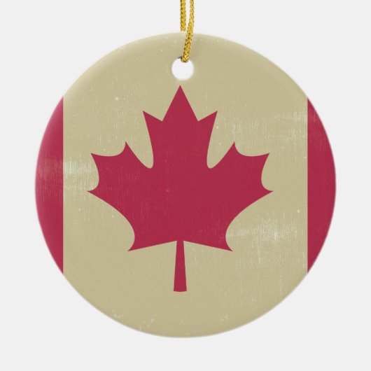 Ornement En Céramique gronder le drapeau canadien (Devant)