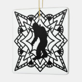 Ornement En Céramique Gros pied, Sasquatch dans un Mandala (Gauche)