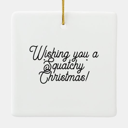 Ornement En Céramique Gros pied, Sasquatch dans un Mandala (Dos)