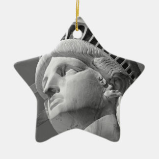 Ornement En Céramique Gros plan noir et blanc Statue de la Liberté
