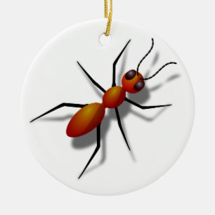 Ornement En Céramique Grosse fourmi rouge