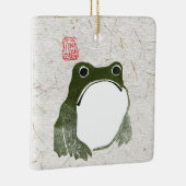 Ornement En Céramique Grumpy Grenouille japonaise crapaud 19ème siècle (Droite)