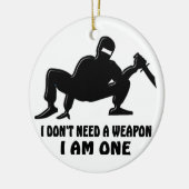 ORNEMENT EN CÉRAMIQUE GUERRIER DE NINJA (Gauche)