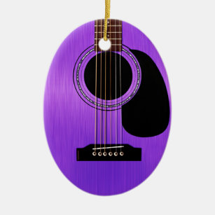Ornement En Céramique Guitare acoustique violette