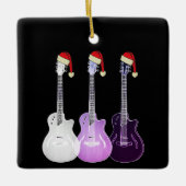 Ornement En Céramique Guitares électriques Festive violet (Devant)