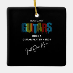 Ornement En Céramique Guitariste Combien De Guitares Fait Anniversaire