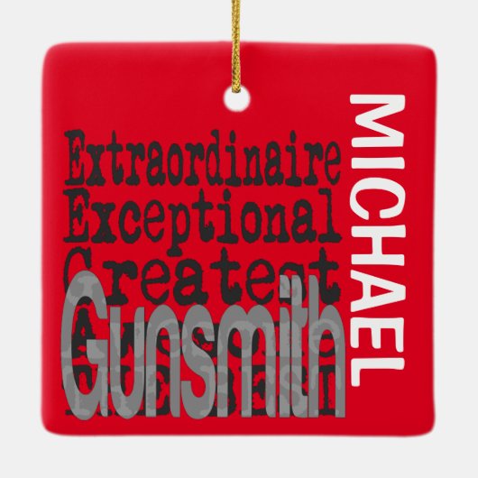 Ornement En Céramique Gunsmith Extraordinaire CUSTOM (Dos)