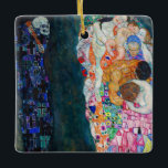 Ornement En Céramique Gustav Klimt - Mort et vie<br><div class="desc">Décès et vie - Gustav Klimt,  Huile sur toile,  1910-1915</div>