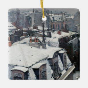 Ornement En Céramique Gustave Caillebotte - Toits sous la neige