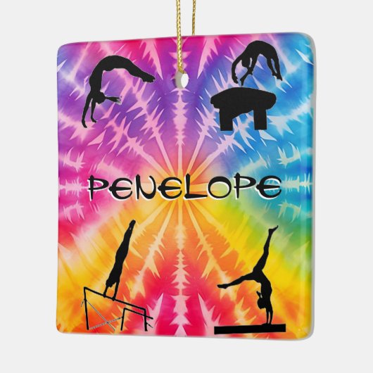 Ornement En Céramique Gymnastique des filles Cravate arc-en-ciel (Gauche)