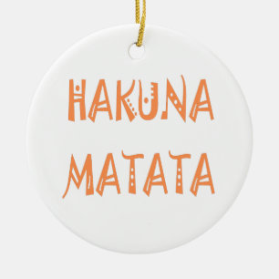 Ornement En Céramique Hakuna Matata – Art textuel tribal africain